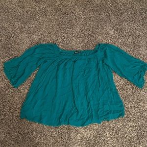Teal blouse